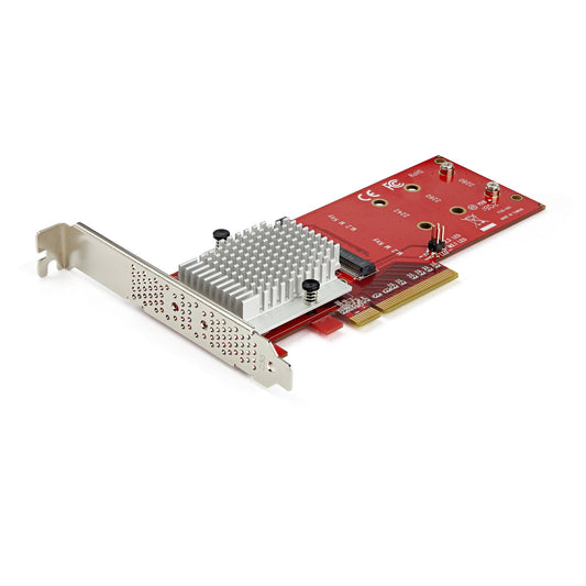Startech.Com Dual M.2 Pcie Ssd Adapter Card - X8 / X16 Dual Nvme Or Ahci M.2 Ssd To Pci Express