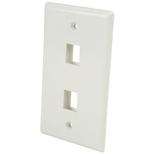 Startech.Com Dual Outlet Rj45 Universal Wall Plate White