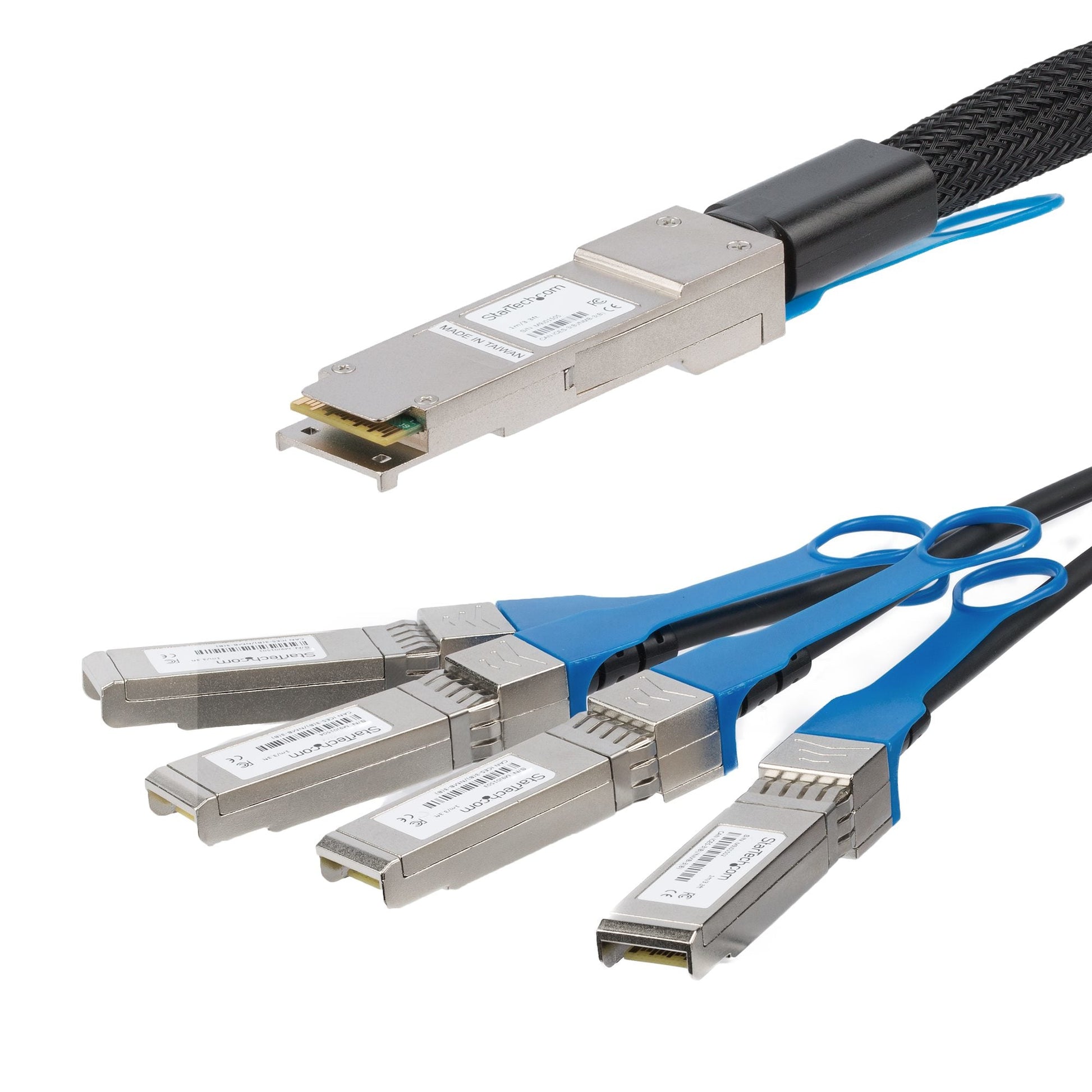 Startech.Com Msa Uncoded Compatible 1M 40G Qsfp+ To 4X Sfp+ Direct Attach Breakout Cable Twinax -