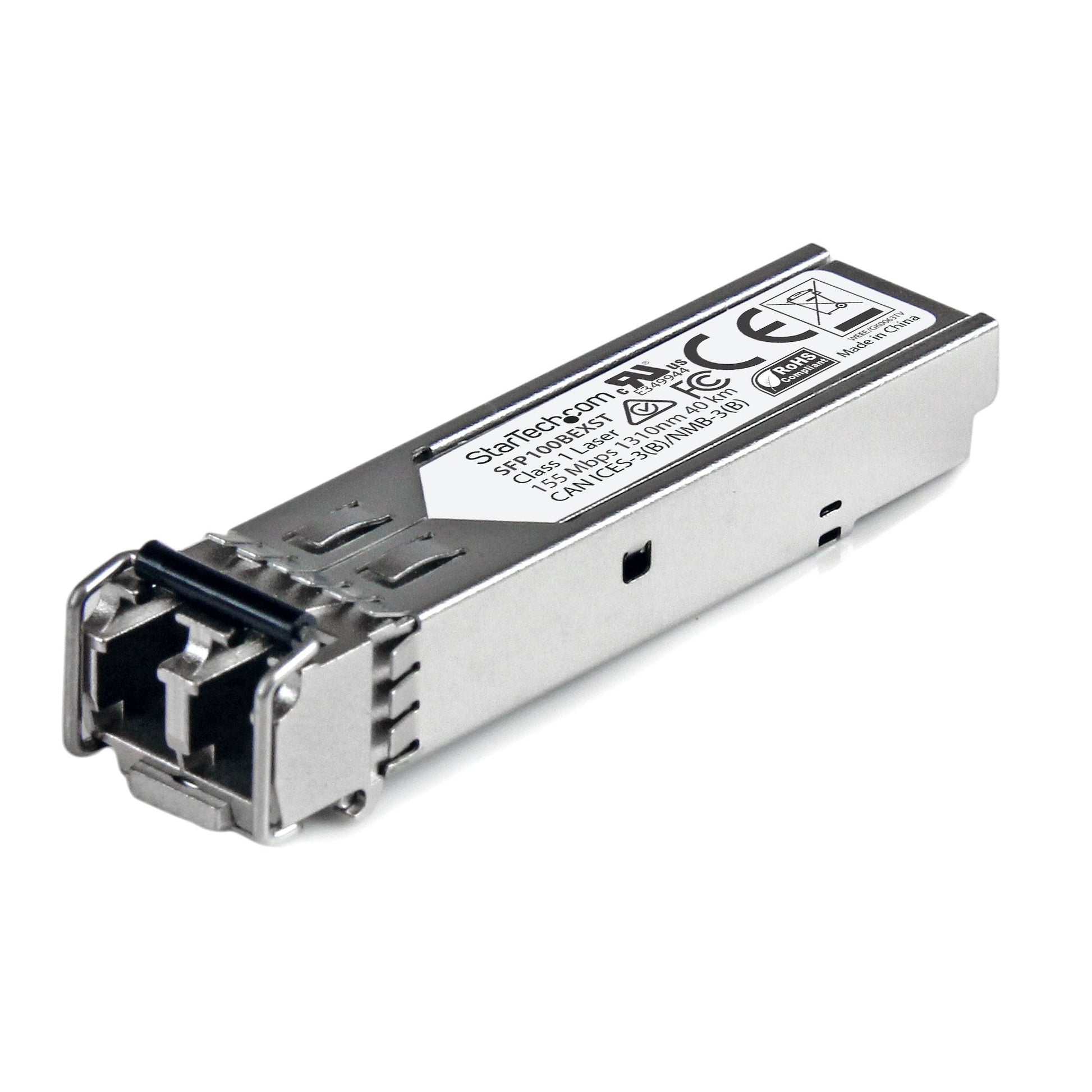 Startech.Com Msa Uncoded Sfp Module - 100Base-Ex - 100Mbe Single Mode Fiber (Smf) Optic Transceiver - 100Mb Ethernet Sfp - Lc 40Km - 1310Nm - Ddm