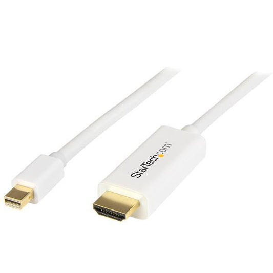 Startech.Com Mini Displayport To Hdmi Converter Cable - 3 Ft (1M) - 4K - White