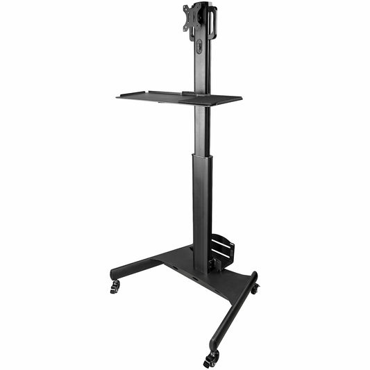 Startech.Com Mobile Workstation Cart With Monitor Mount, Cpu/Pc Holder, Keyboard Tray - Ergonomic