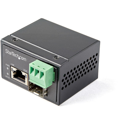 Startech.Com Poe+ Industrial Fiber To Ethernet Media Converter 30W - Sfp To Rj45 -