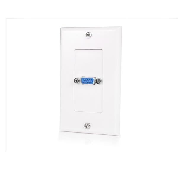 Startech.Com Single Outlet 15-Pin Female Vga Wall Plate - White