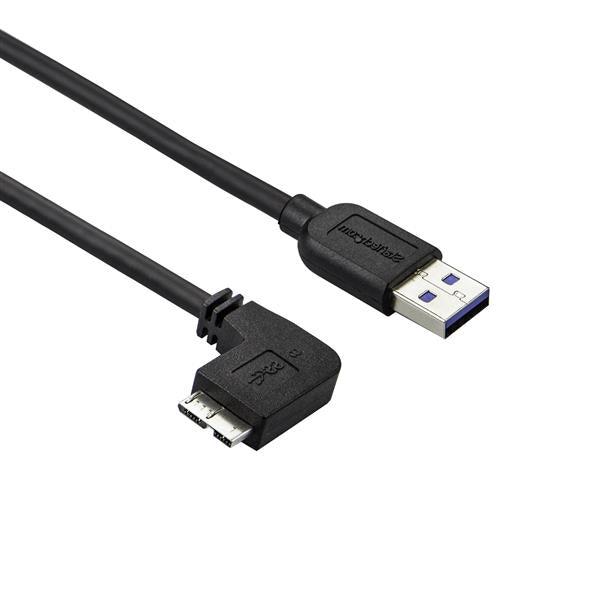 Startech.Com Slim Micro Usb 3.0 Cable - M/M - Left-Angle Micro-Usb - 1M (3Ft)