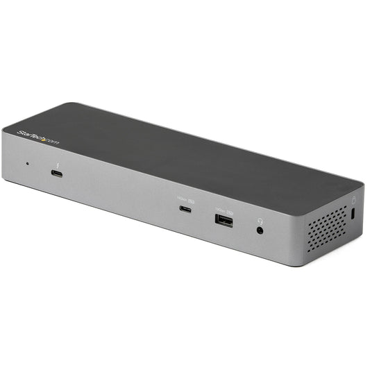 Startech.Com Thunderbolt 3 Dock W/ Usb-C Host Compatibility - Dual 4K 60Hz Displayport 1.4 Or Dual Hdmi 2.0 Monitors - Single 8K - Tb3/Usb-C Laptop Docking Station - 96W Pd, 5Xusb - 10Gbps