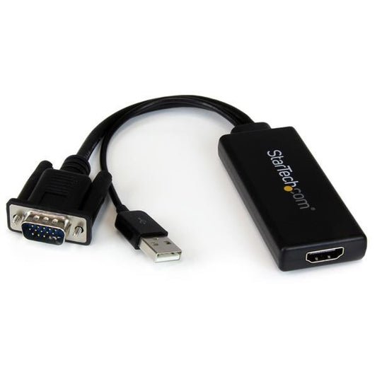 Startech.Com Vga To Hdmi Adapter With Usb Audio & Power  Portable Vga To Hdmi Converter  1080P