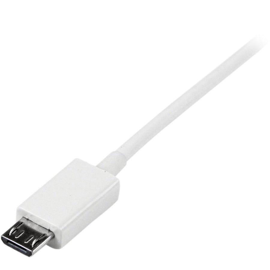 Startech.Com 0.5M White Micro Usb Cable - A To Micro B