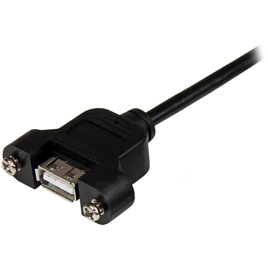 Startech.Com 1 Ft Panel Mount Usb Cable A To A - F/M