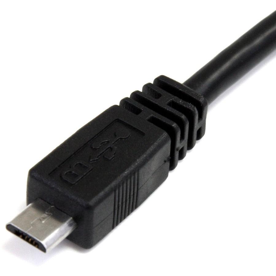 Startech.Com 1 Ft Usb Y Cable For External Hard Drive - Dual Usb A To Micro B