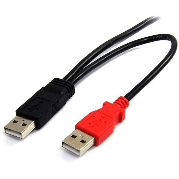 Startech.Com 1 Ft Usb Y Cable For External Hard Drive - Usb A To Mini B