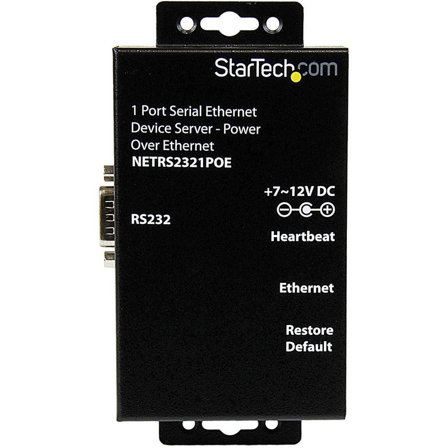 Startech.Com 1 Port Rs232 Serial Ethernet Device Server - Poe Power Over Ethernet