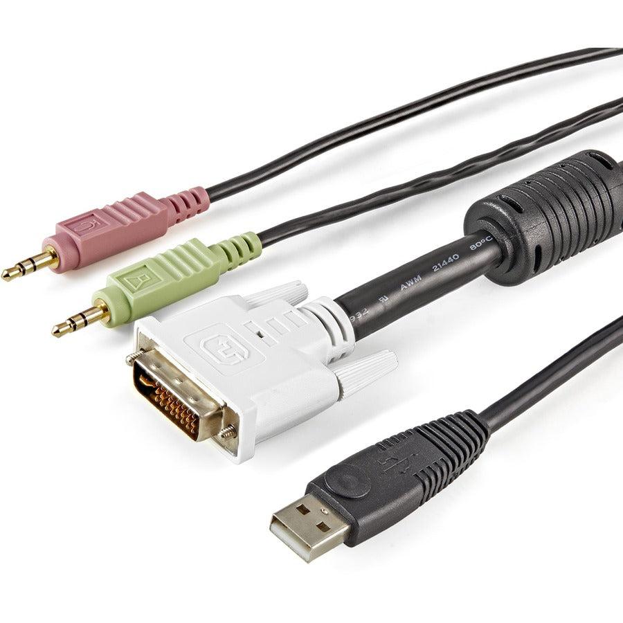 Startech.Com 10 Ft 4-In-1 Usb Dvi Kvm Cable With Audio And Microphone