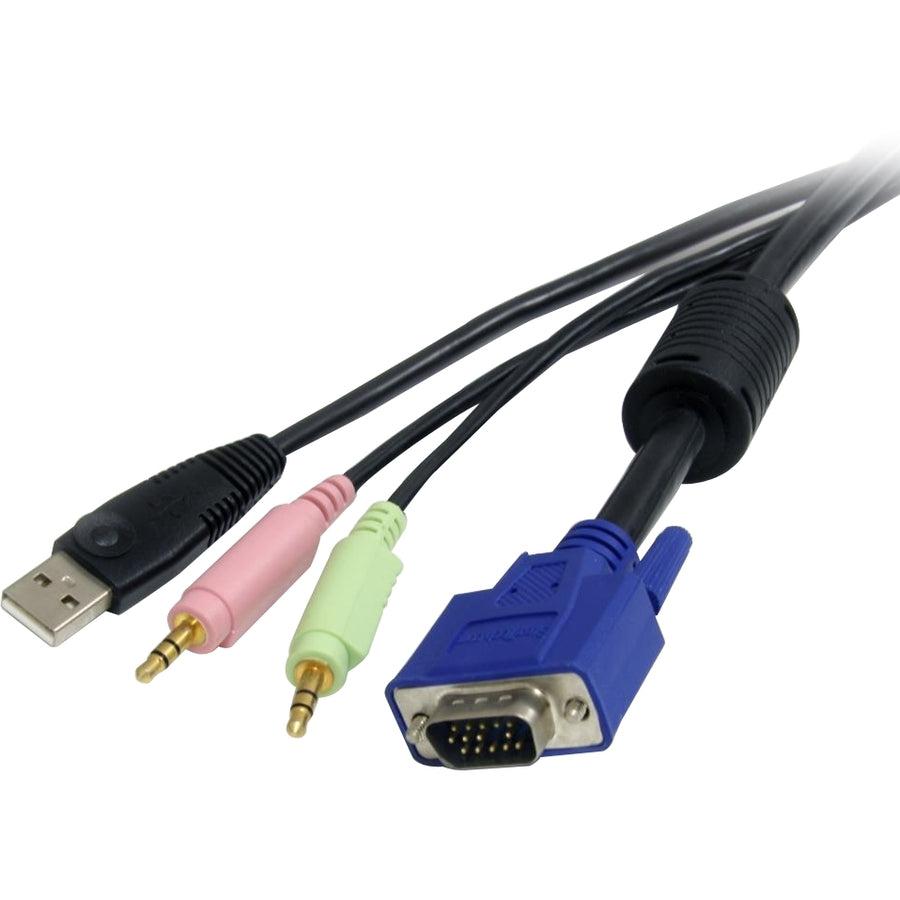 Startech.Com 10 Ft 4-In-1 Usb Vga Kvm Cable With Audio And Microphone