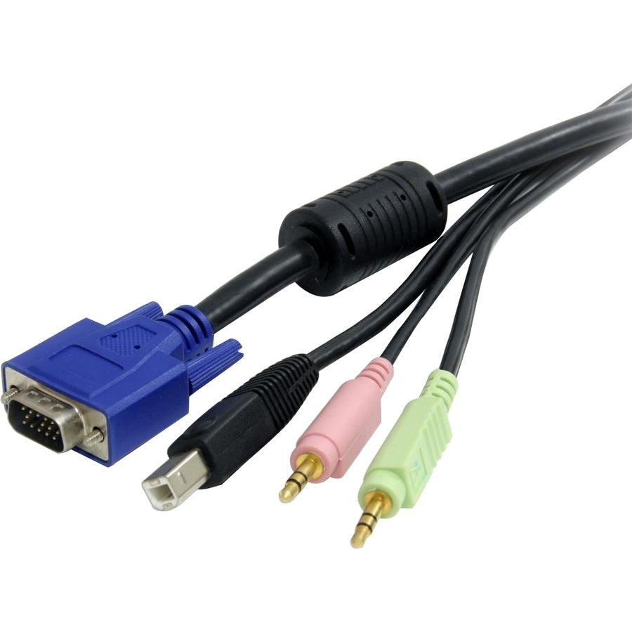 Startech.Com 10 Ft 4-In-1 Usb Vga Kvm Cable With Audio And Microphone