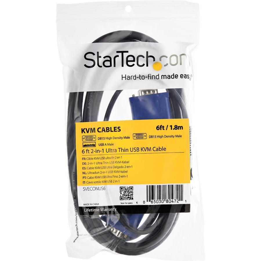 Startech.Com 10 Ft Ultra Thin Usb Vga 2-In-1 Kvm Cable