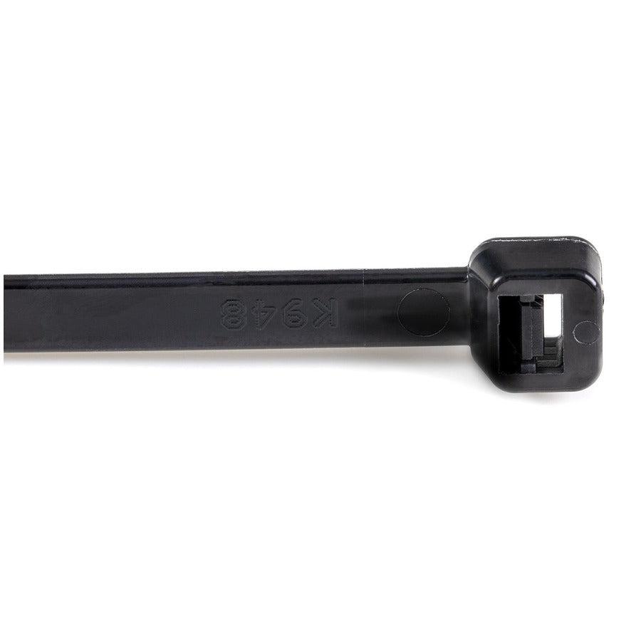 Startech.Com 100 Pack 10" Cable Ties - Black Extra Large Nylon/Plastic Zip Tie - Adjustable