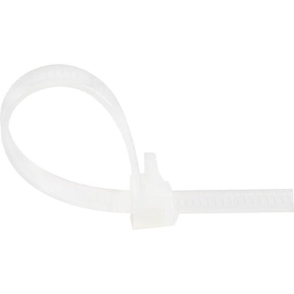 Startech.Com 100 Pack 10" Reusable Cable Ties - White Releasable Nylon/Plastic Zip Tie -