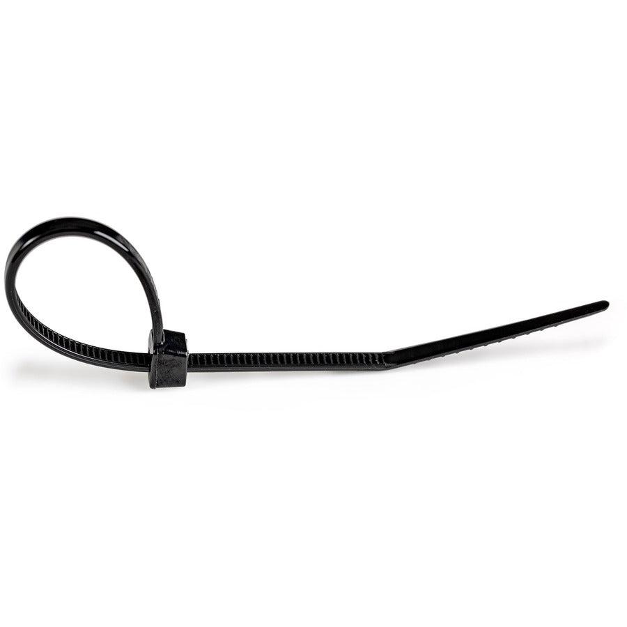 Startech.Com 100 Pack 6" Cable Ties - Black Medium Nylon/Plastic Zip Tie - Adjustable