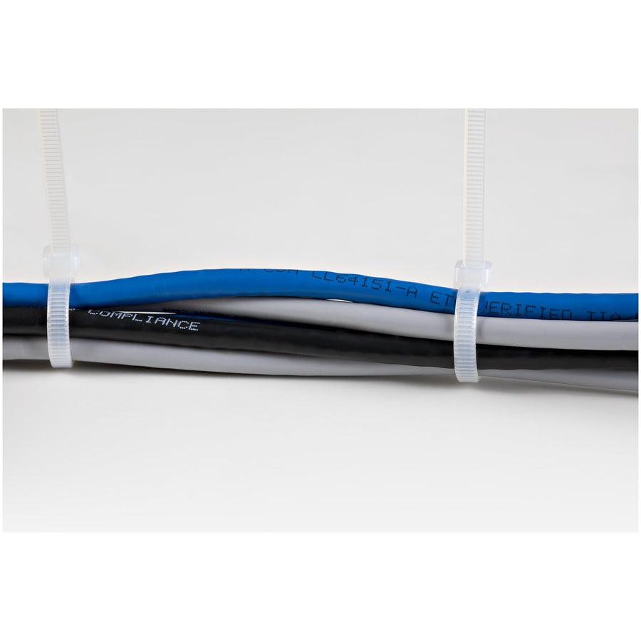 Startech.Com 1000 Pack 8" Cable Ties - White Large Nylon/Plastic Zip Tie - Adjustable