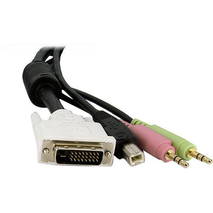 Startech.Com 10Ft 4-In-1 Usb Dual Link Dvi-D Kvm Switch Cable W/ Audio & Microphone