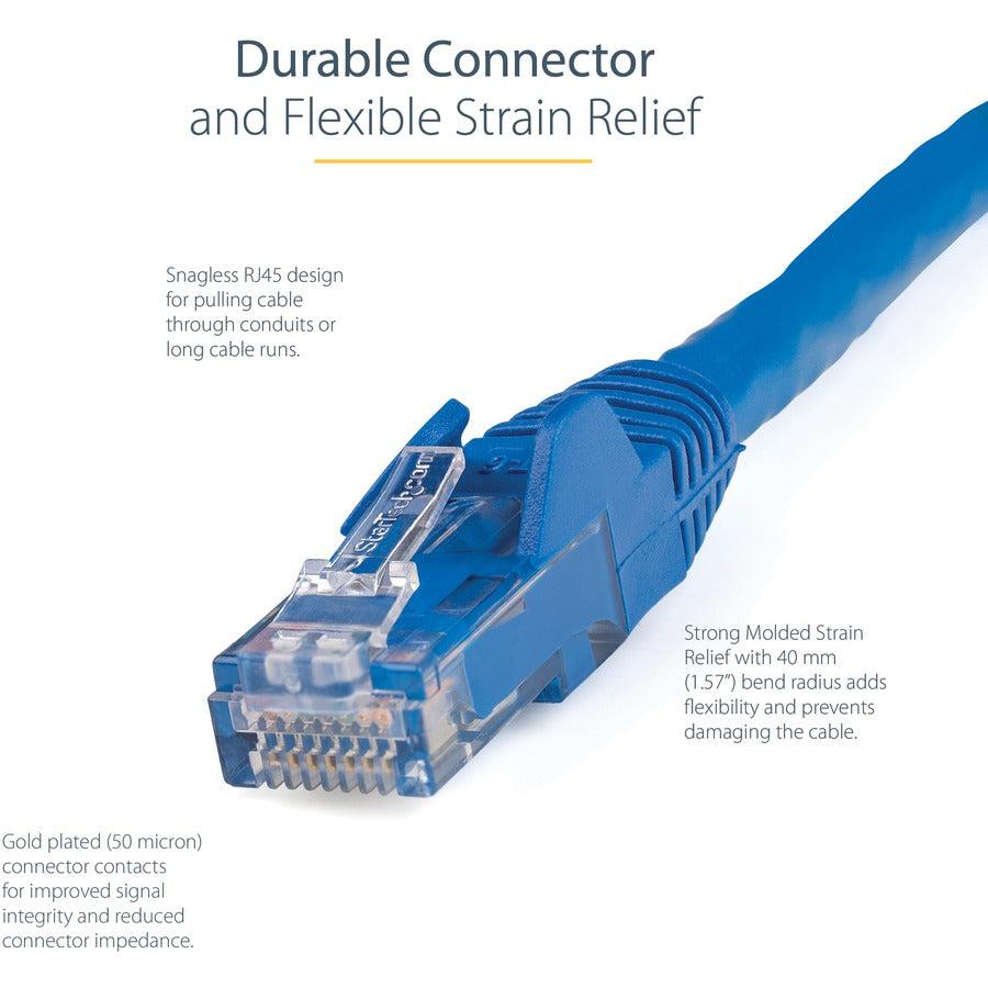 Startech.Com 10Ft Cat6 Ethernet Cable - Blue Cat 6 Gigabit Ethernet Wire -650Mhz 100W Poe Rj45 Utp N6Patch10Bl