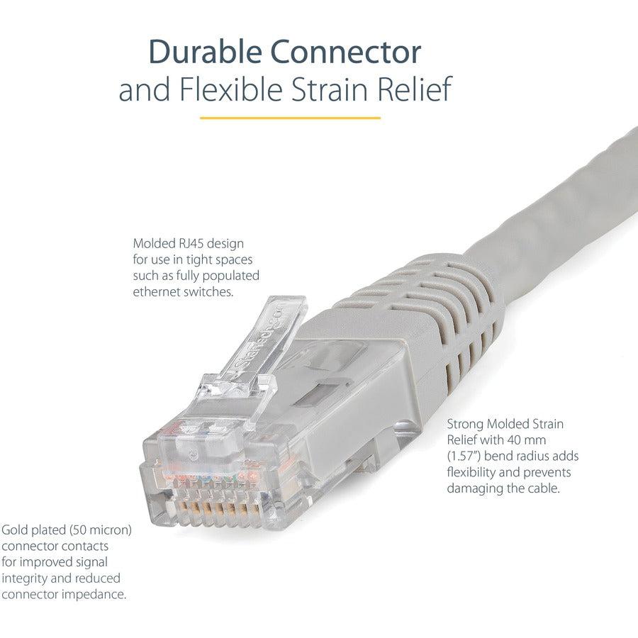 Startech.Com 10Ft Cat6 Ethernet Cable - Gray Cat 6 Gigabit Ethernet Wire -650Mhz 100W Poe Rj45 Utp