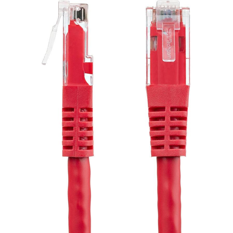 Startech.Com 10Ft Cat6 Ethernet Cable - Red Cat 6 Gigabit Ethernet Wire -650Mhz 100W Poe Rj45 Utp C6Patch10Rd