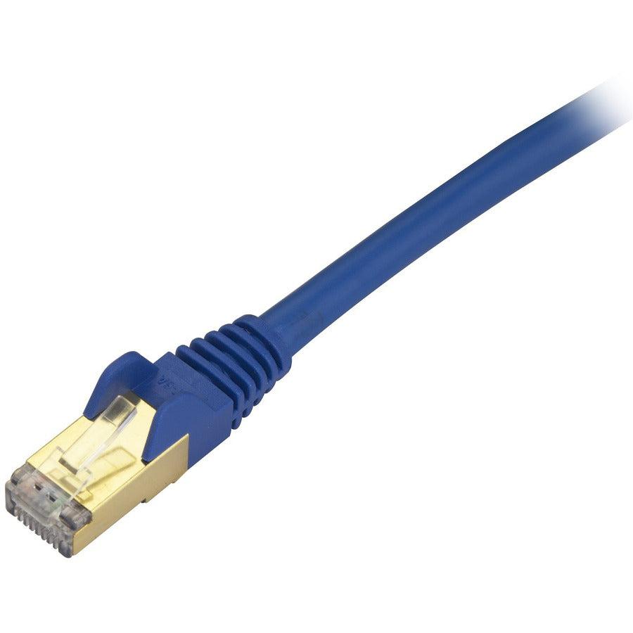 Startech.Com 10Ft Cat6A Ethernet Cable - 10 Gigabit Shielded Snagless Rj45 100W Poe Patch Cord - C6Aspat10Bl