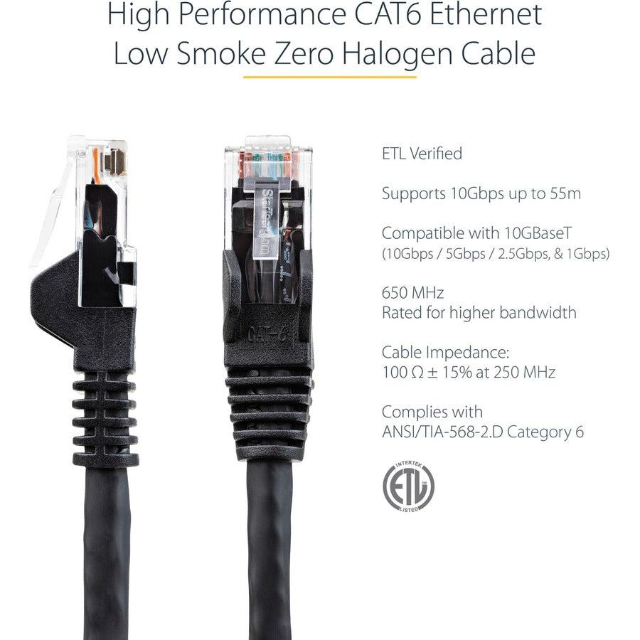 Startech.Com 125Ft Cat6 Ethernet Cable - Black Cat 6 Gigabit Ethernet Wire -650Mhz 100W Poe Rj45 Utp