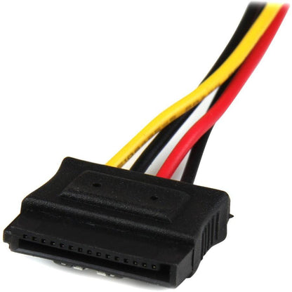 Startech.Com 12In Lp4 To 2X Latching Sata Power Y Cable Splitter Adapter - 4 Pin Lp4 To Dual Sata