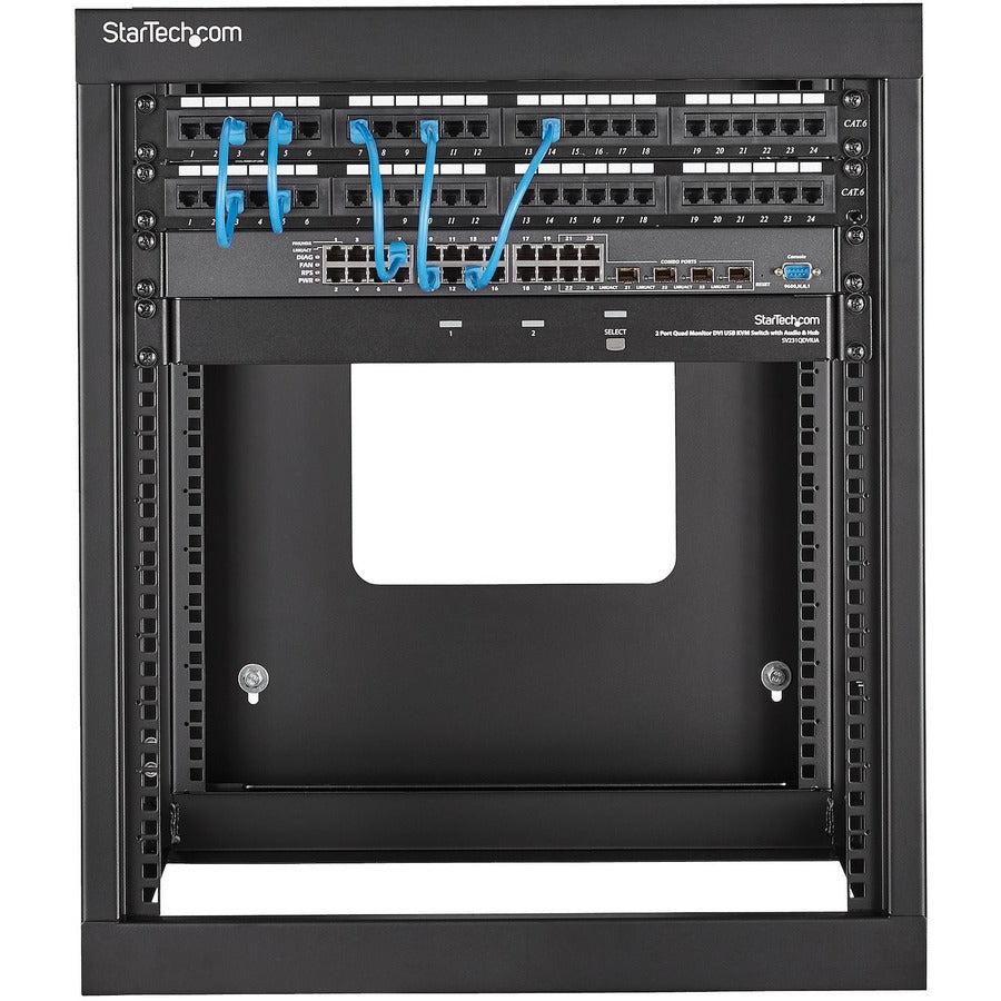 Startech.Com 12U 22In Depth Hinged Open Frame Wall Mount Server Rack