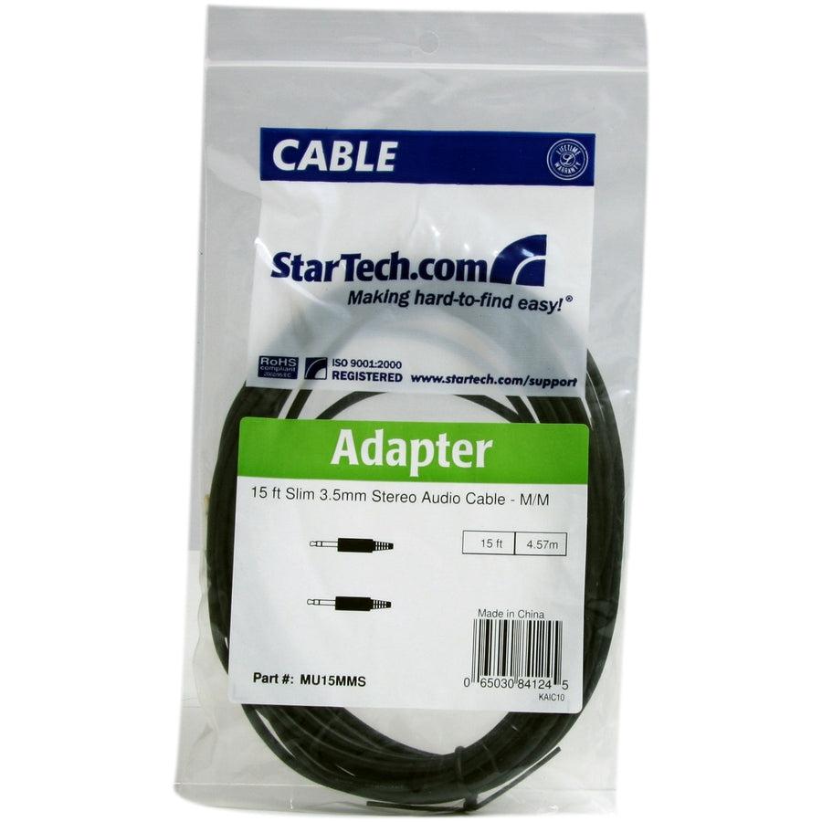 Startech.Com 15 Ft Slim 3.5Mm Stereo Audio Cable - M/M