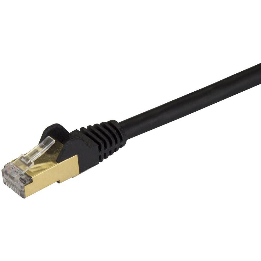 Startech.Com 15Ft Cat6A Ethernet Cable - 10 Gigabit Shielded Snagless Rj45 100W Poe Patch Cord - C6Aspat15Bk