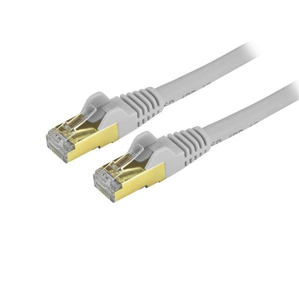 Startech.Com 15Ft Cat6A Ethernet Cable - 10 Gigabit Shielded Snagless Rj45 100W Poe Patch Cord - C6Aspat15Gr