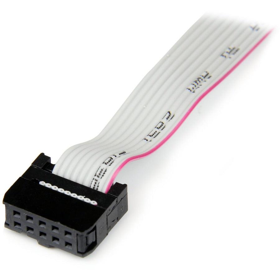 Startech.Com 16In (40Cm) 9 Pin Serial Male To 10 Pin Motherboard Header Slot Plate