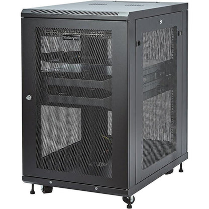 Startech.Com 19In 18U Server Rack Cabinet - 4-Post Adjustable Depth (2" To 30") Network Equipment