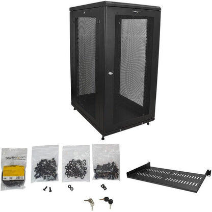 Startech.Com 19In 24U Server Rack Cabinet - 4-Post Adjustable Depth (2" To 30") Network Equipment