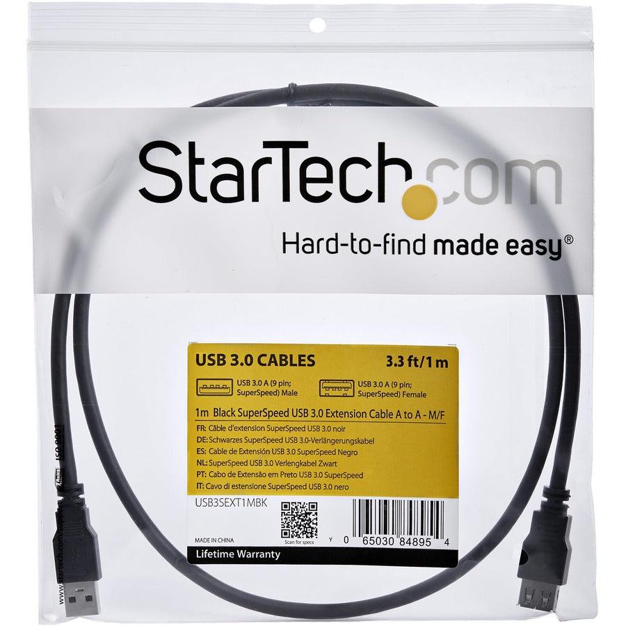 Startech.Com 1M Black Superspeed Usb 3.0 Extension Cable A To A - M/F