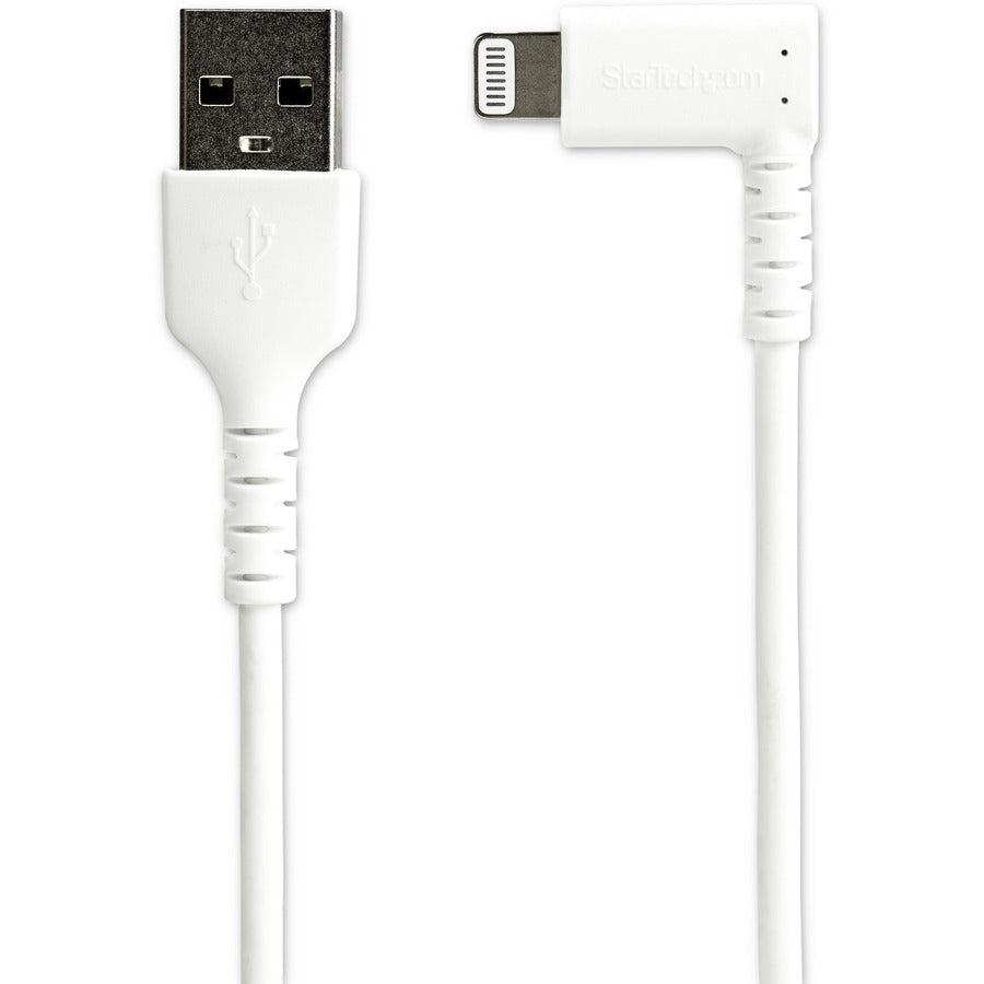Startech.Com 1M Usb A To Lightning Cable - Durable 90 Degree Right Angled White Usb Type A To