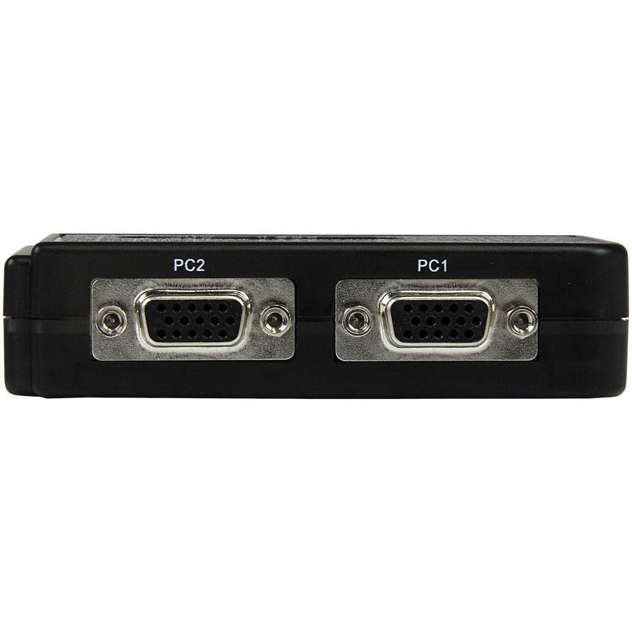 Startech.Com 2 Port Black Usb Kvm Switch Kit With Audio And Cables