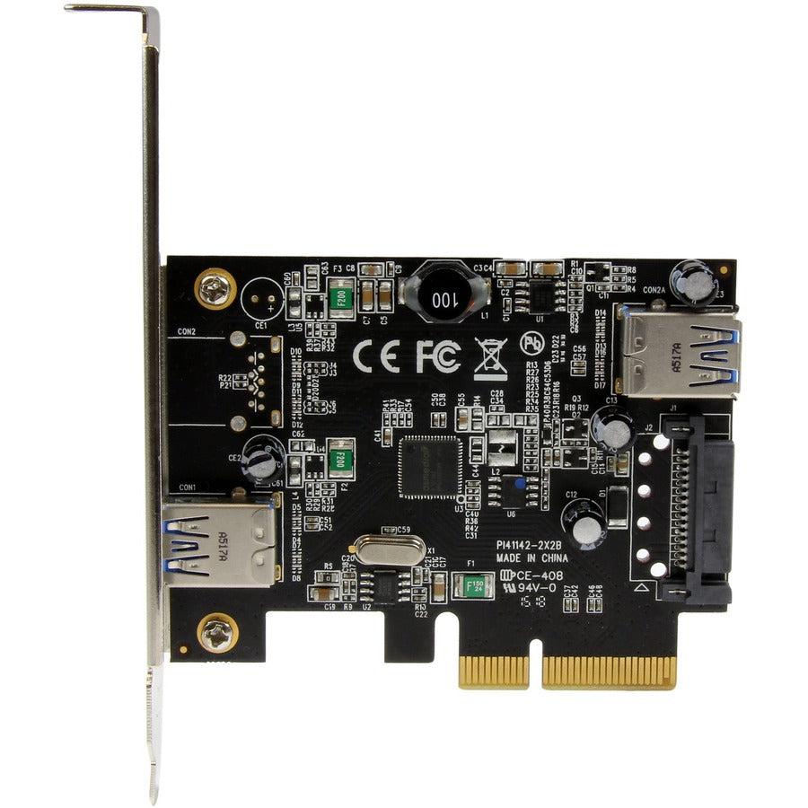 Startech.Com 2-Port Usb 3.1 (10Gbps) Card - Usb-A, 1X External, 1X Internal - Pcie