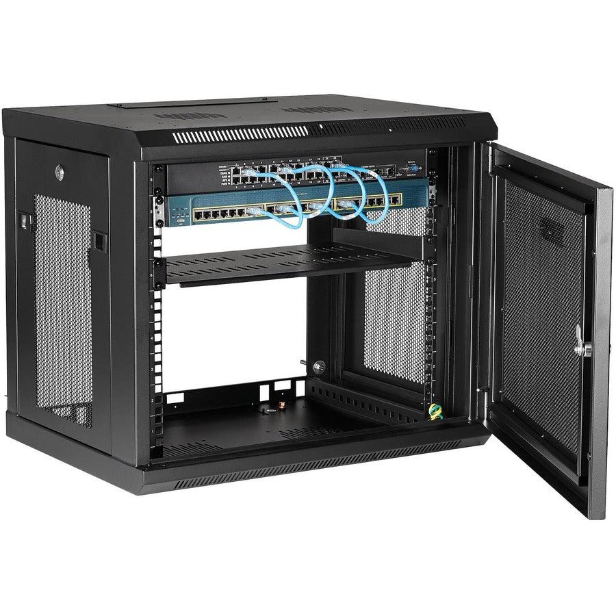 Startech.Com 2 Post 9U 19" Wall Mount Network Cabinet - Adjustable Depth 6-15"- Locking It Switch