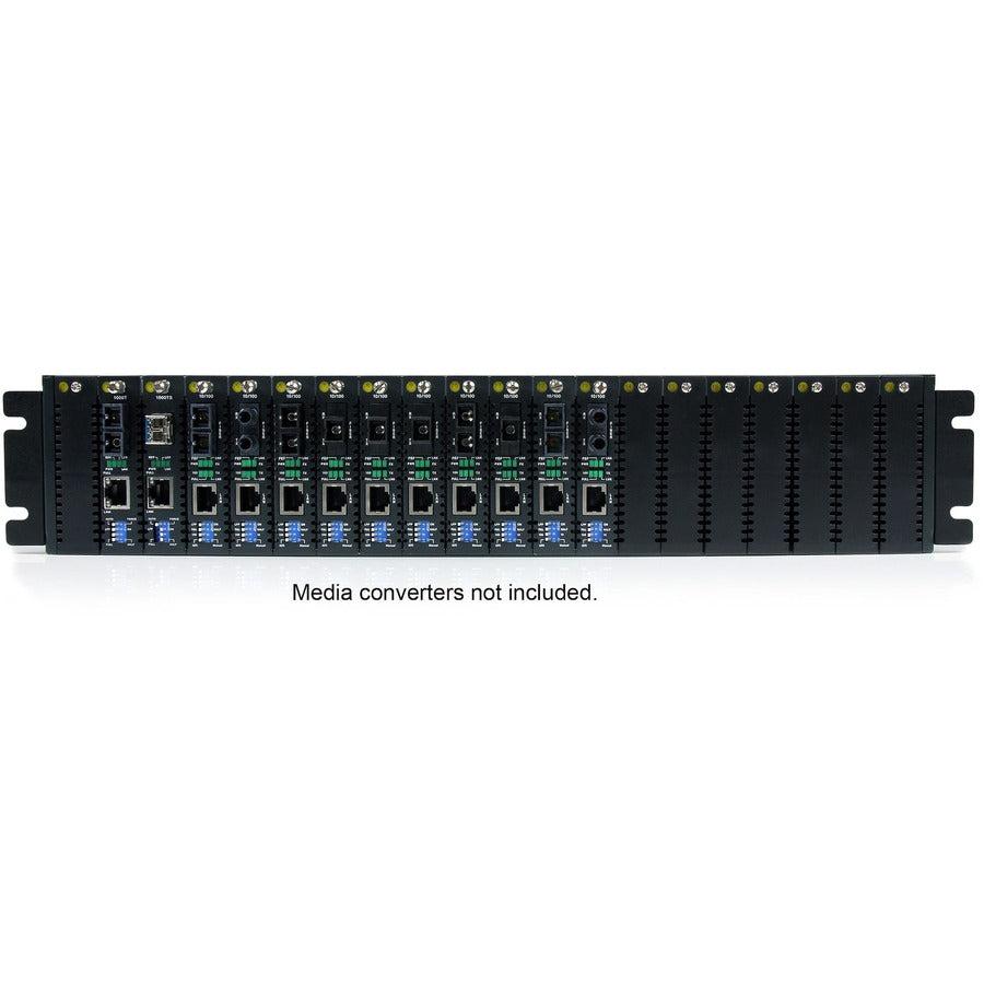 Startech.Com 20-Slot 2U Rack Mount Media Converter Chassis For Et Series 2 Fiber Media Converter