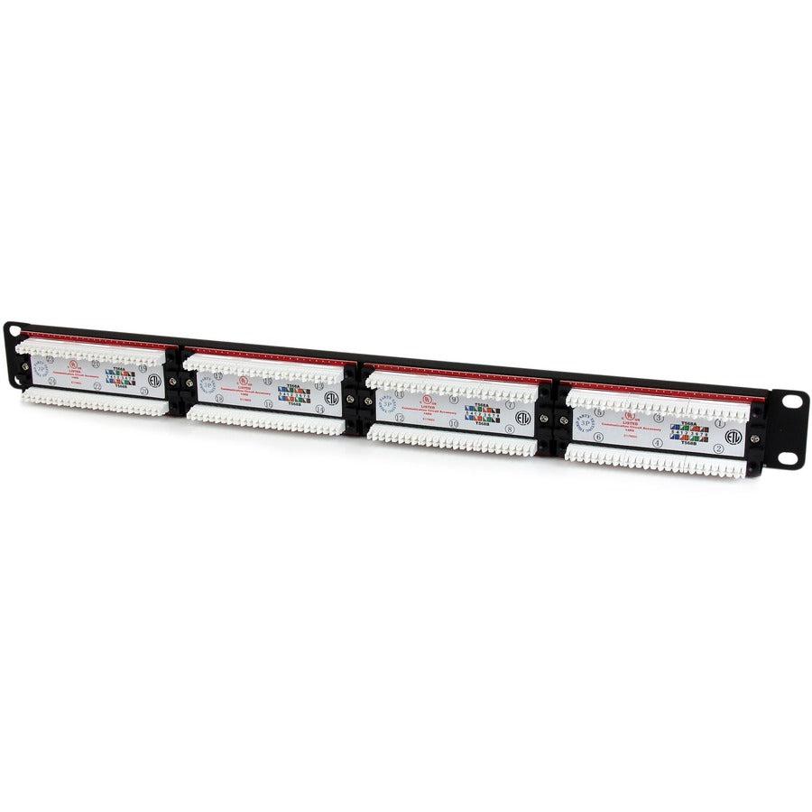 Startech.Com 24 Port 1U Rackmount Cat 6 110 Patch Panel