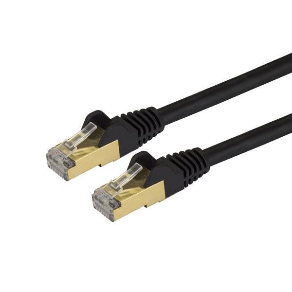 Startech.Com 2Ft Cat6A Ethernet Cable - 10 Gigabit Shielded Snagless Rj45 100W Poe Patch Cord - C6Aspat2Bk