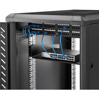 Startech.Com 2U Server Rack Shelf - Universal Rack Mount Cantilever Shelf For 19" Network Equipment Rack & Cabinet - Heavy Duty Steel  Weight Capacity 44Lb/20Kg - 16" Deep Tray, Black