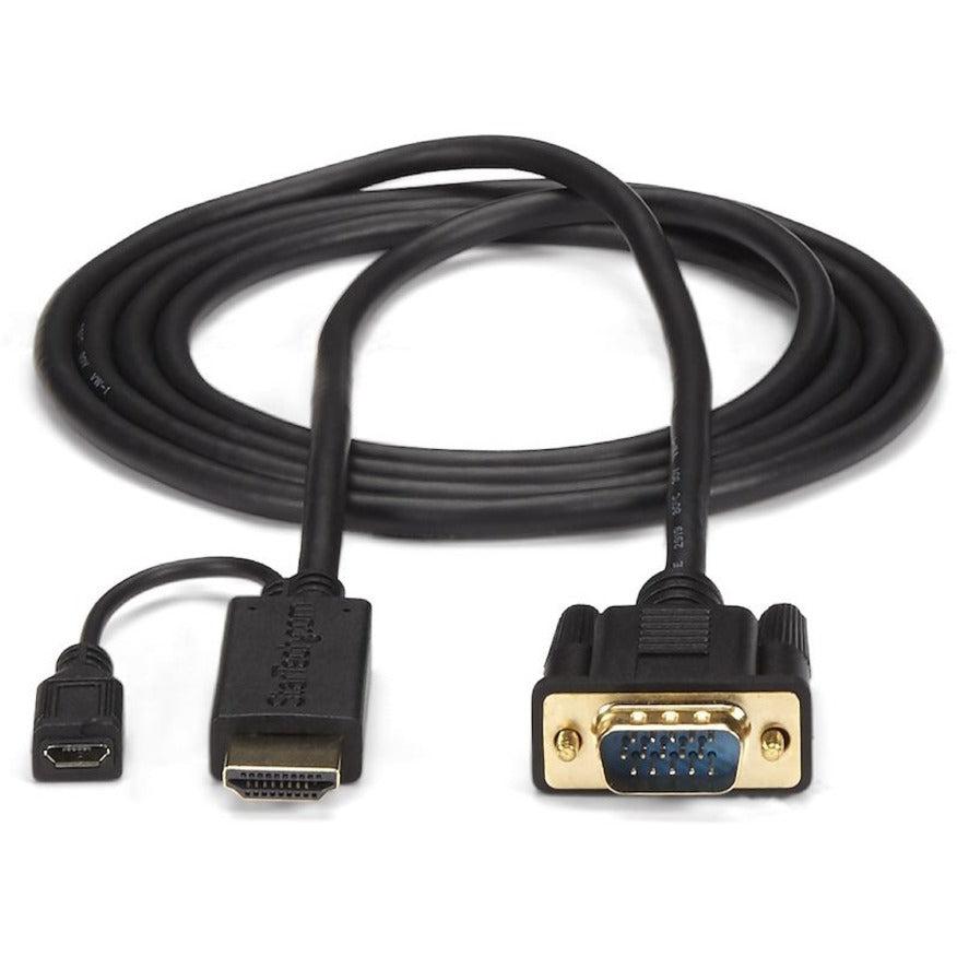 Startech.Com 3 Ft Hdmi To Vga Active Converter Cable - Hdmi To Vga Adapter - 1920X1200 Or 1080P