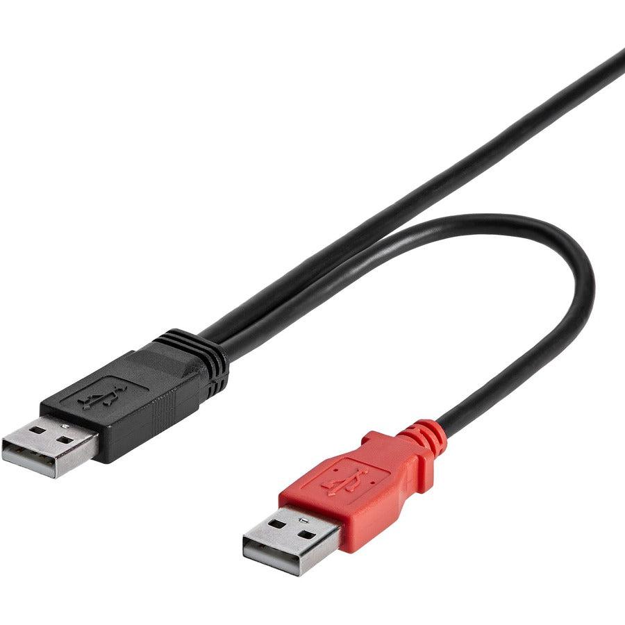 Startech.Com 3 Ft Usb Y Cable For External Hard Drive - Dual Usb-A To Micro-B