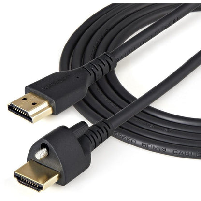 Startech.Com 3Ft (1M) Hdmi Cable With Locking Screw - 4K 60Hz Hdr - High Speed Hdmi 2.0 Monitor